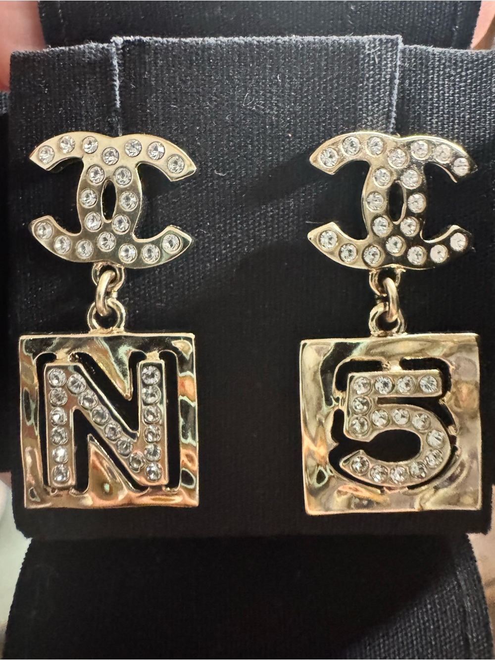 Chanel-  N°5 Crystal Drop Earrings - with Certificate of Authenticity